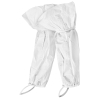 White disposable protective pants on a white background.