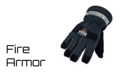 Fireproof glove labeled Fire Armor