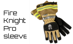 Firefighting gloves with reflective stripes