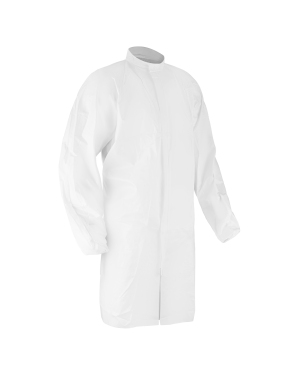 White lab coat on black background