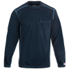 Navy blue long-sleeve shirt with pocket.