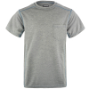 Gray crew neck T-shirt with pocket on front.